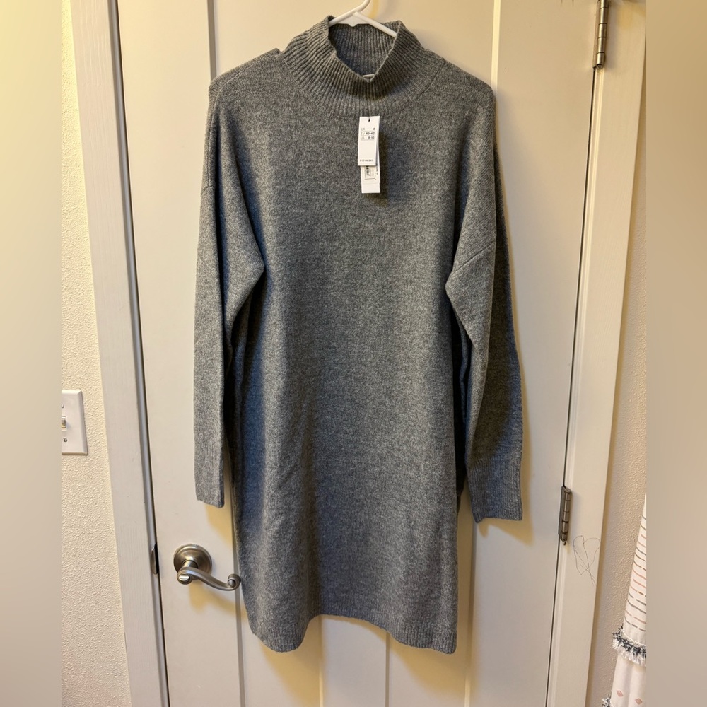 NWT Grey Topshop Turtleneck Sweater Dress